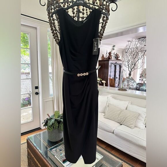 JOSEPH RIBKOFF BLACK BELTED DRESS NEW WITH TAGS - Picture 9 of 9
